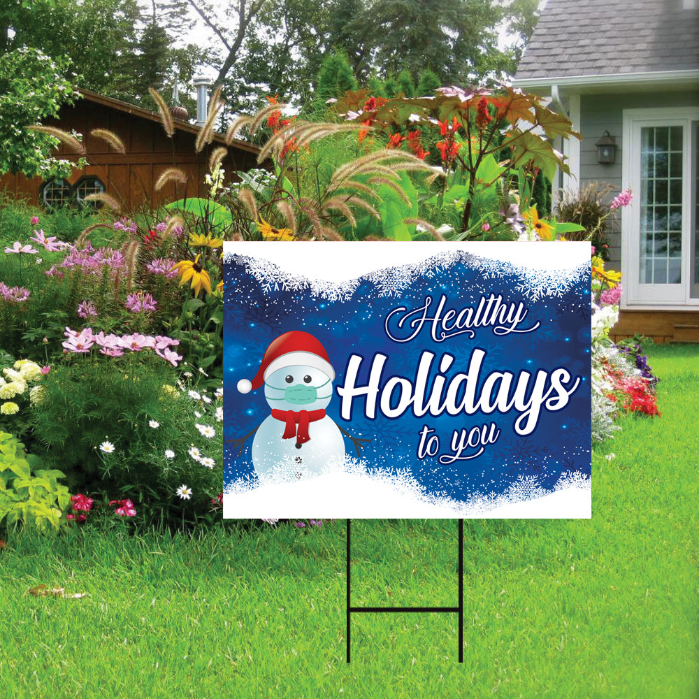 Happy Holidays Yard Sign