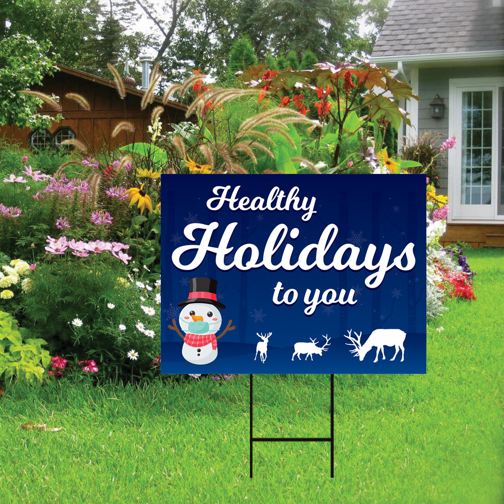 Happy Holidays Yard Sign