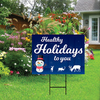 Happy Holidays Yard Sign