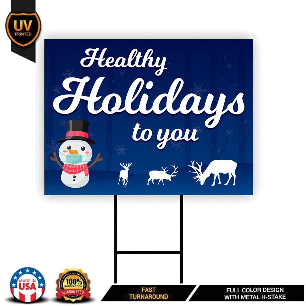 Happy Holidays Yard Sign