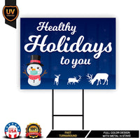 Happy Holidays Yard Sign