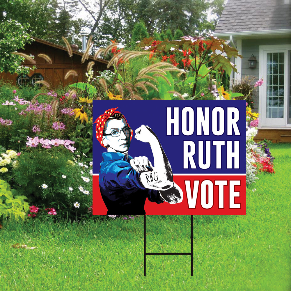 Honor Ruth Vote RBG Yard Sign