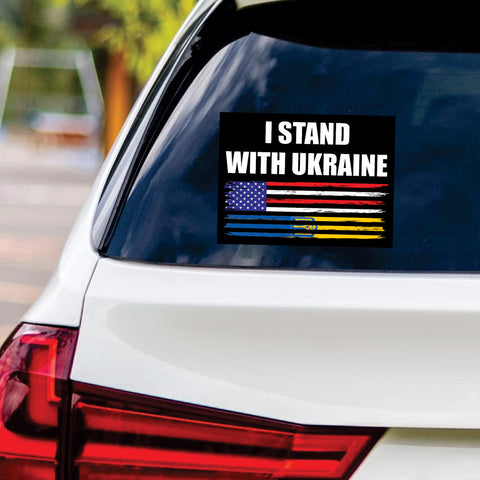 I Stand With Ukraine Sticker Vinyl Decal