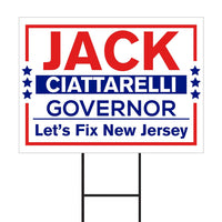 Jack Ciattarelli For New Jersey Governor Yard Sign