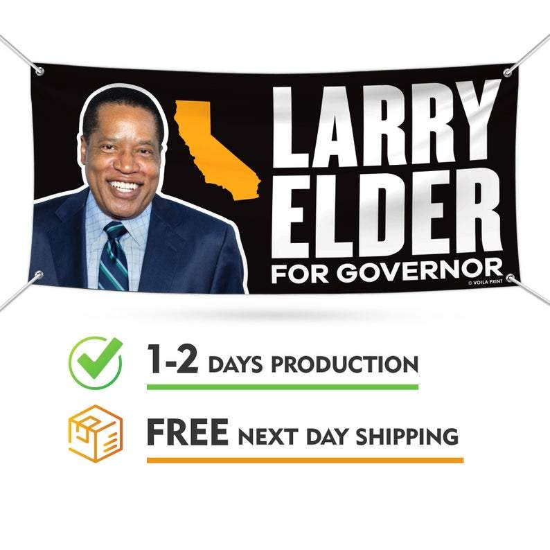 Larry Elder For California Governor Banner Sign