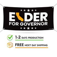 Larry Elder For California Governor Banner Sign