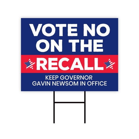 Recall Newsom Save California Yard Sign