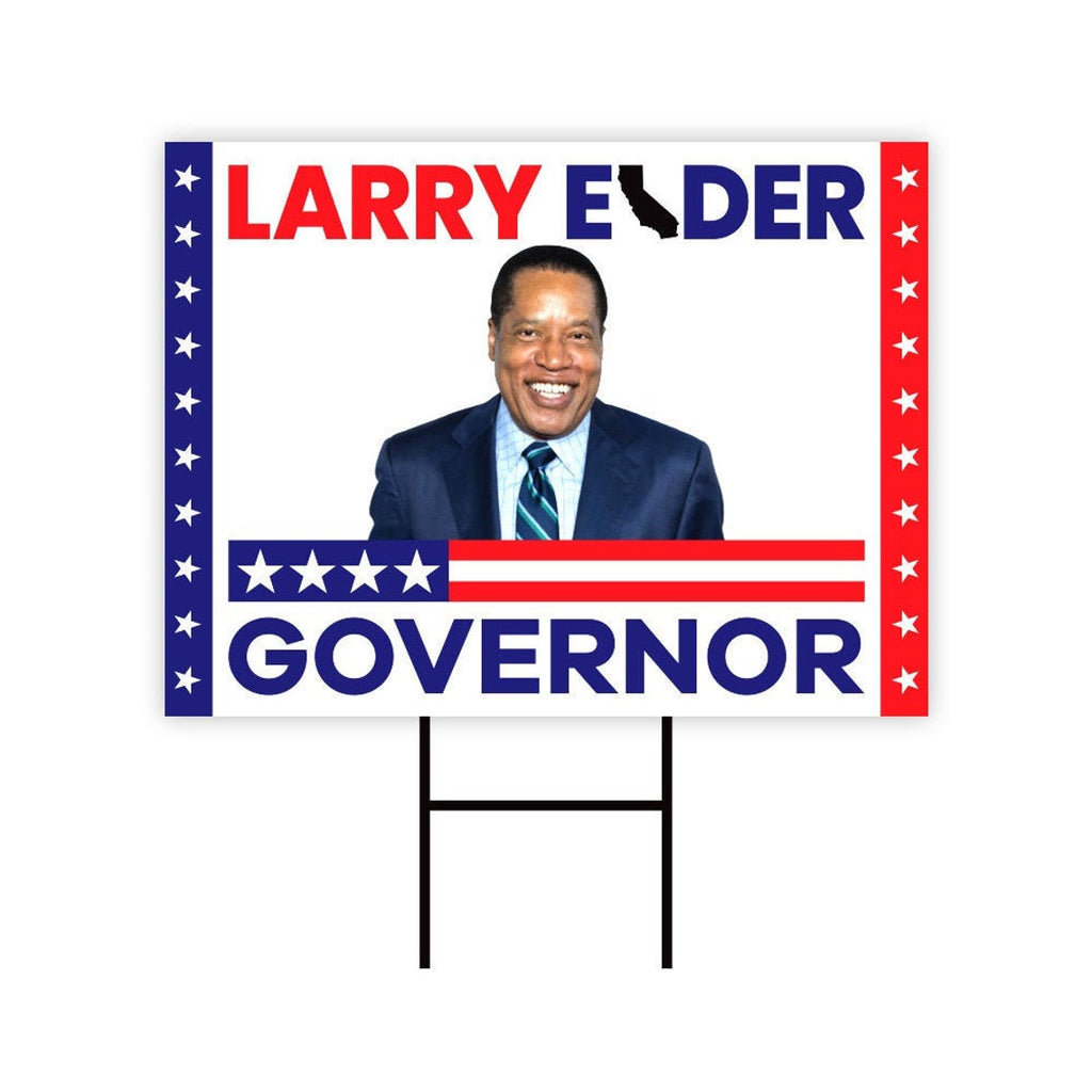Larry Elder For California Governor Yard Sign