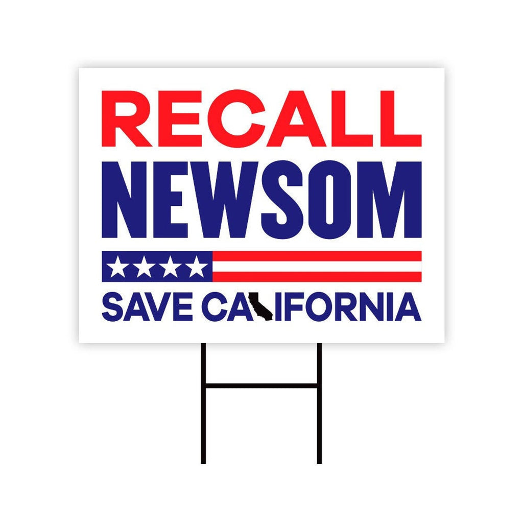Recall Newsom Save California Yard Sign