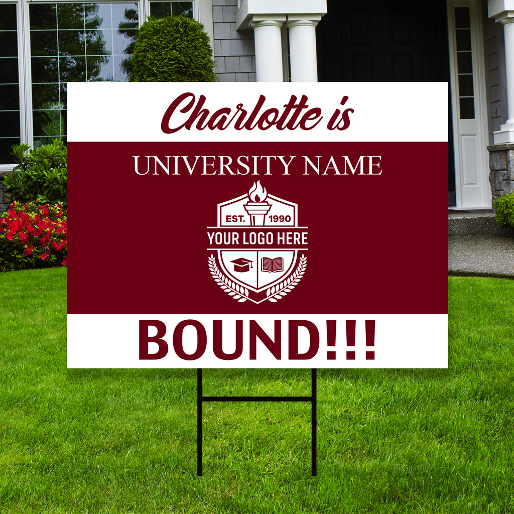 Personalized College Bound 2024 Yard Sign