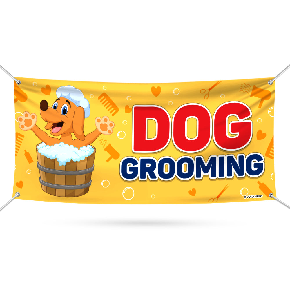 Dog Grooming Banner Sign