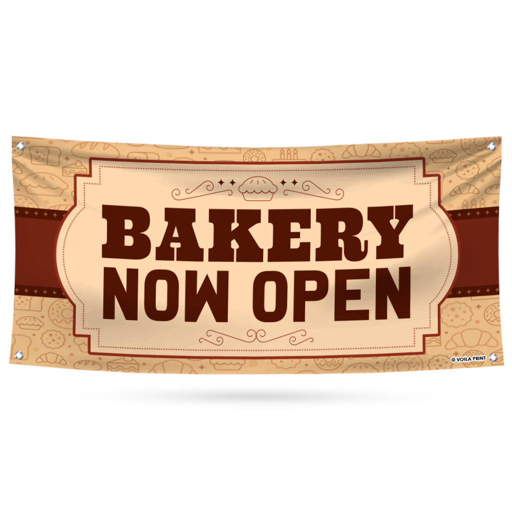 Bakery Now Open Banner Sign