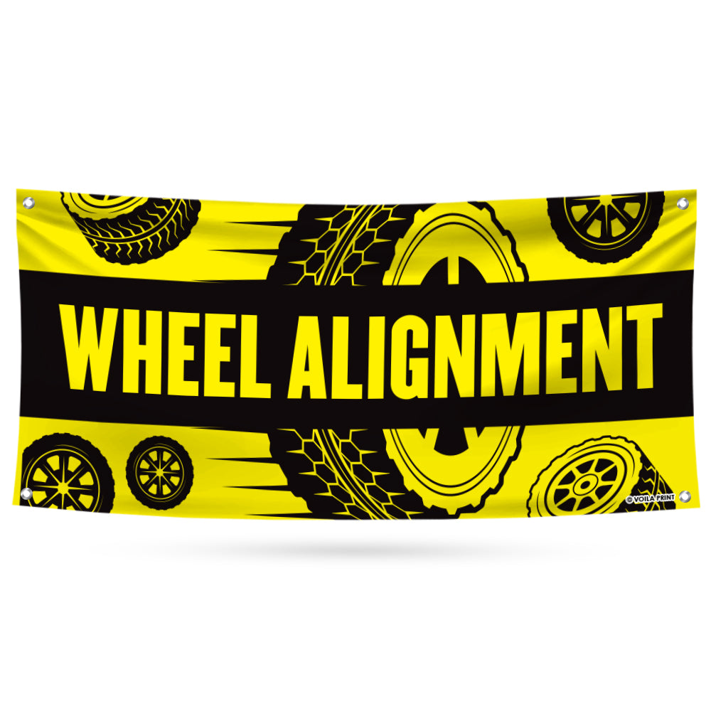 Wheel Alignment Banner Sign – Voila Print Inc