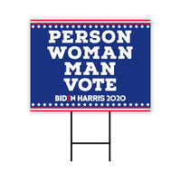 Person Woman Man Vote Biden for President 2020 Yard Sign