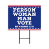 Person Woman Man Vote Biden for President 2020 Yard Sign