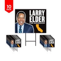 Pack of 10 Larry Elder For California Governor Yard Sign