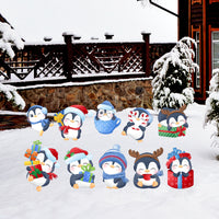 Christmas Penguins Yard Signs