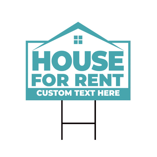 Custom House for Rent Yard Sign