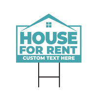 Custom House for Rent Yard Sign