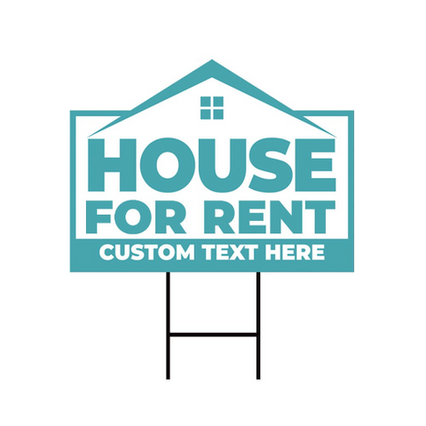 Custom House for Rent Yard Sign – Voila Print Inc