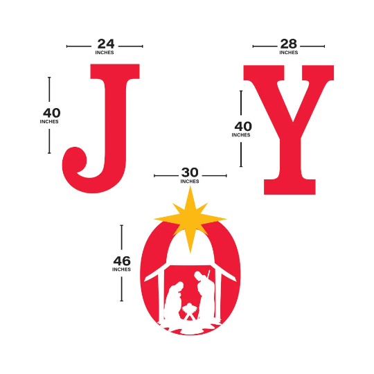 Holy Joy Yard Sign Letters