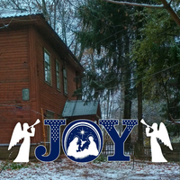 Holy Nativity Angel - JOY Yard Sign Letters