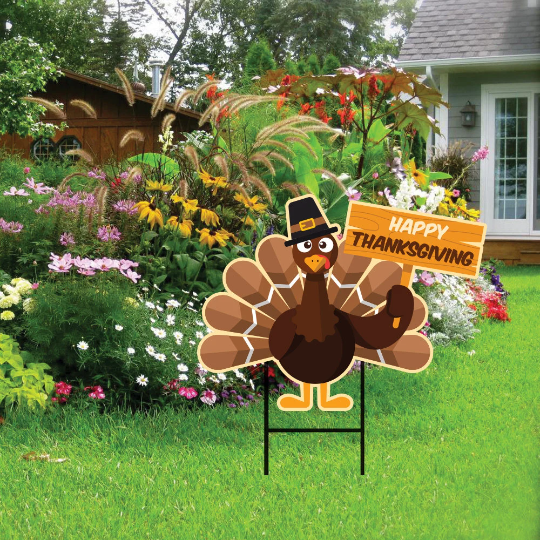 Happy Thanksgiving Yard Sign