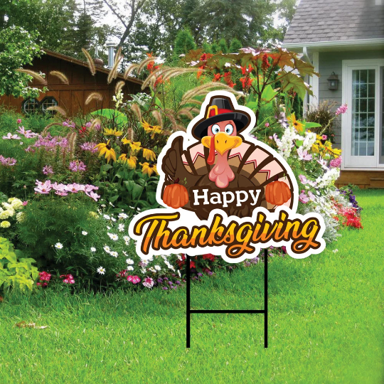 Happy Thanksgiving Yard Sign