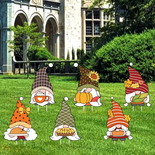 Fall Decorations Thanksgiving Yard Sign Cutouts
