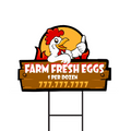 Custom Farm Fresh Eggs Yard Sign