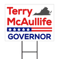 Terry McAuliffe For Virginia Governor Yard Sign