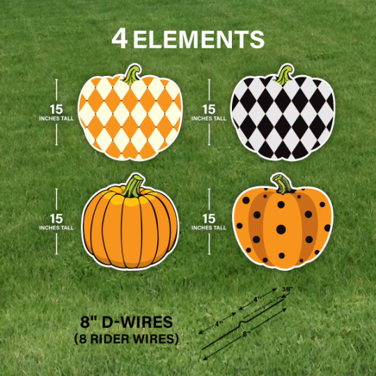 Halloween Pumpkins Yard Sign Cutouts