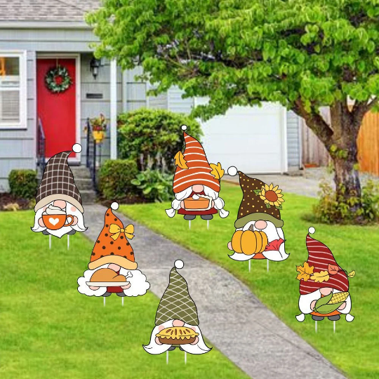 Fall Decorations Thanksgiving Yard Sign Cutouts