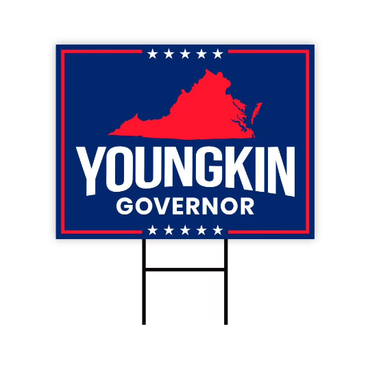 Glenn Youngkin For Virginia Governor Yard Sign