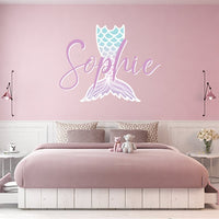 Personalized Name Mermaid Wall Decal