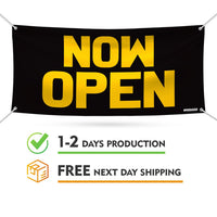 Now Open Banner Sign