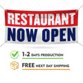 Restaurant Now Open Banner Sign