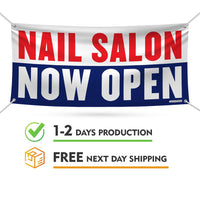 Nail Salon Now Open Banner Sign