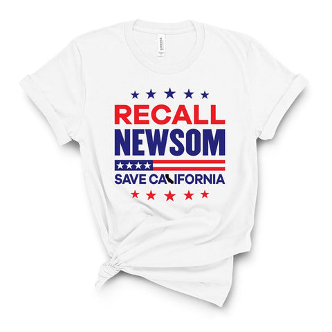 Recall Newsom Save California Governor T-Shirt