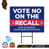 Recall Newsom Save California Yard Sign