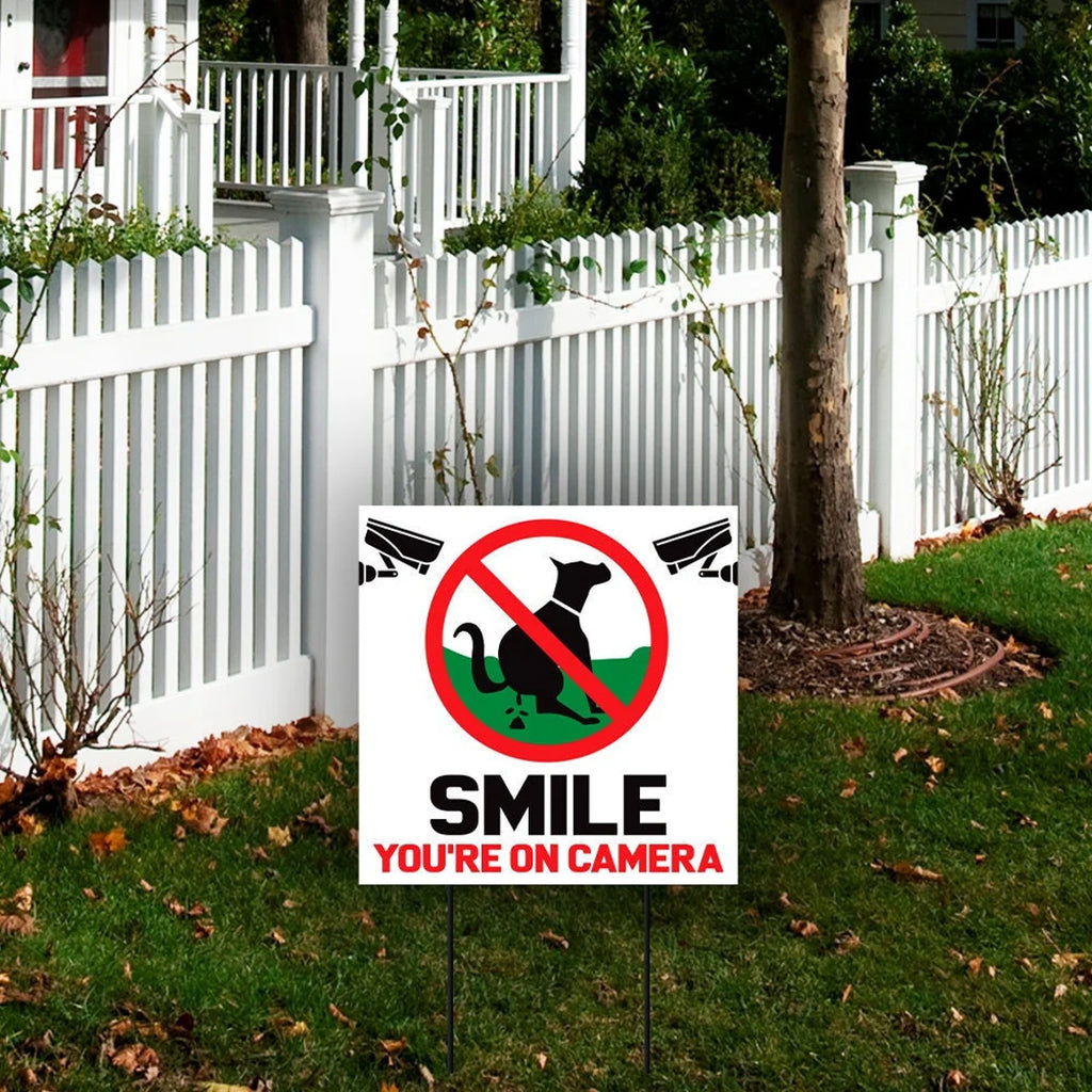 Pack of 3 No Poop Zone Yard Sign