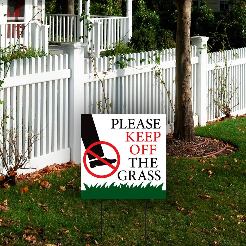 Pack of 3 Stay Off Grass Yard Sign
