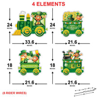 St. Patrick's Day Train Yard Sign Cutouts