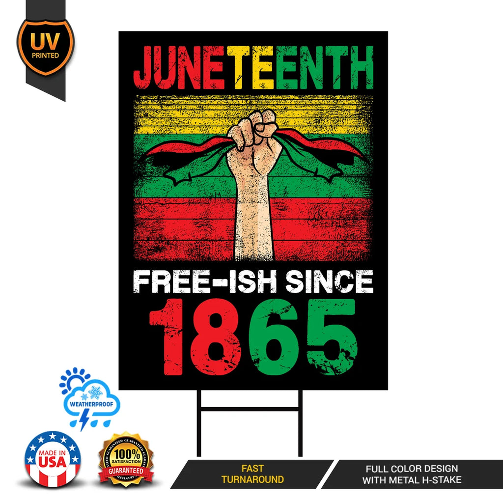 Juneteenth Day Yard Sign