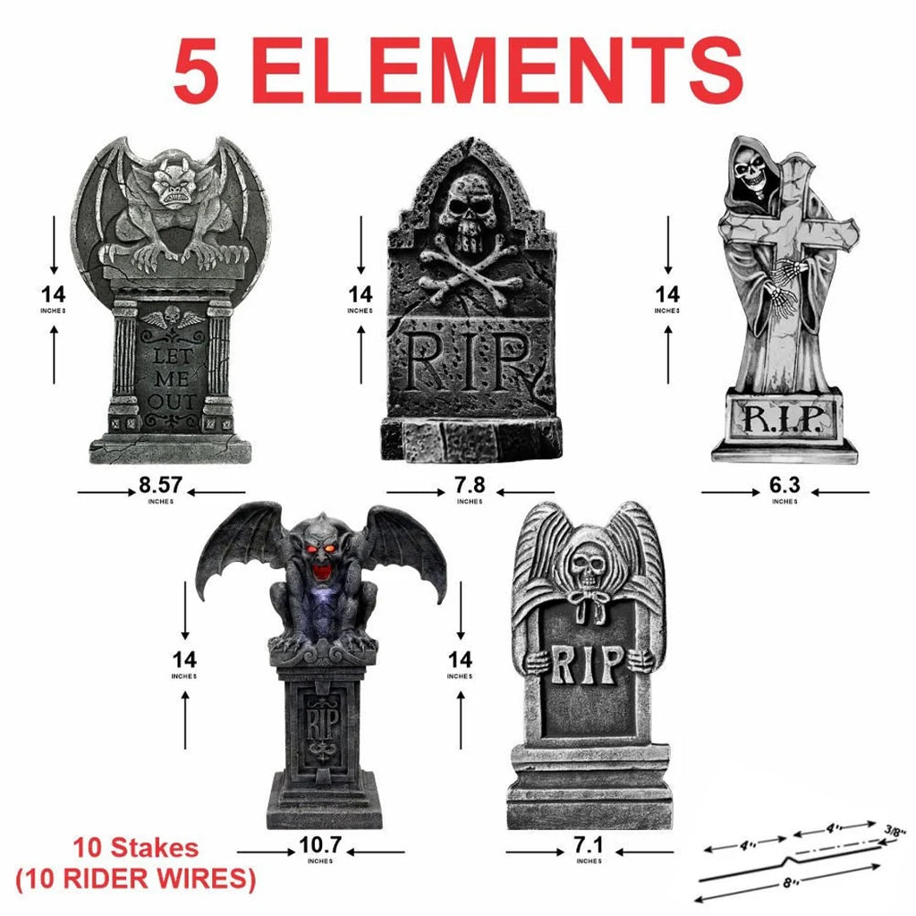 Halloween Tombstones Yard Sign Cutouts