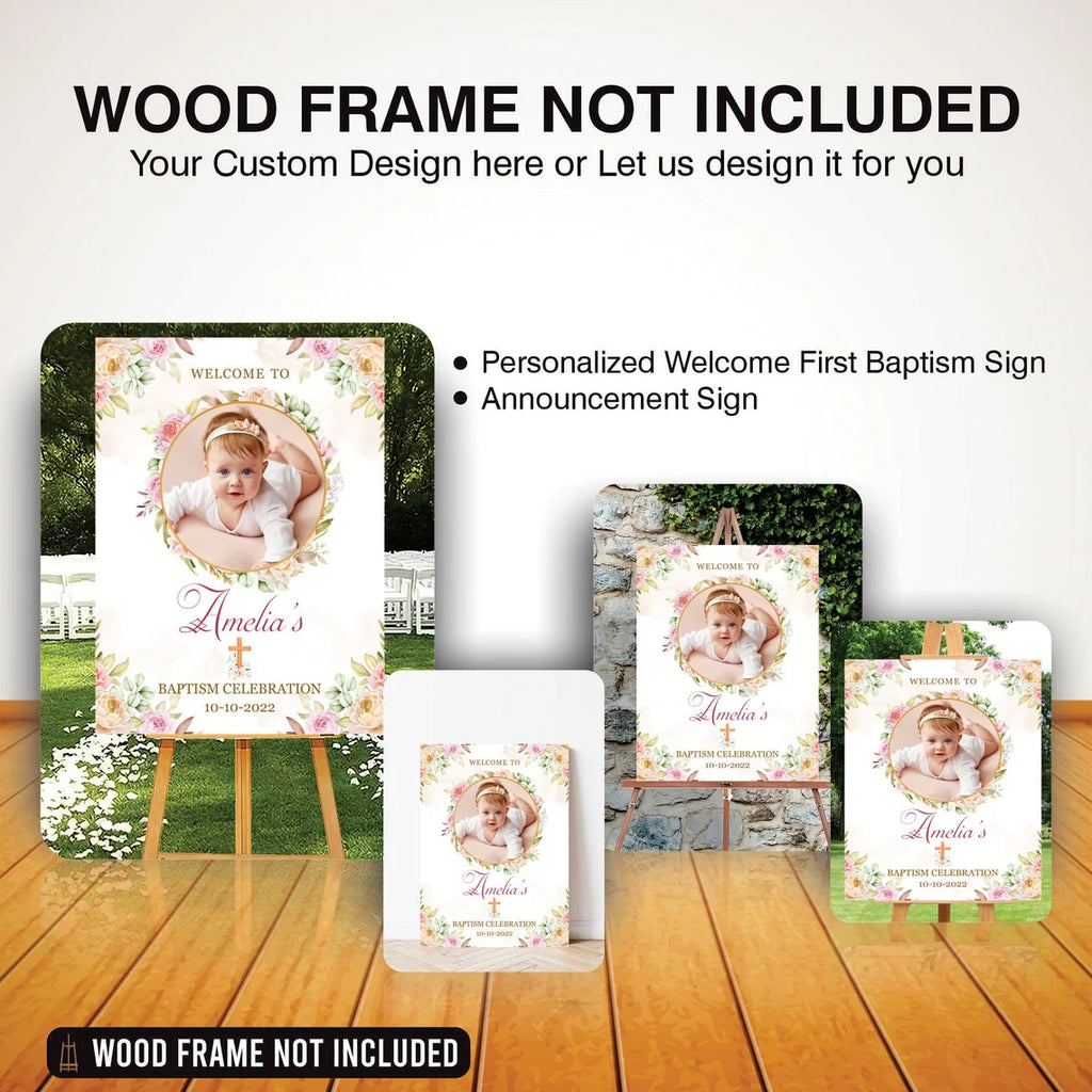 Custom Baptism Foam Board Poster Sign