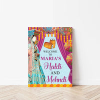 Custom Haldi Mehndi Foam Board Poster Sign