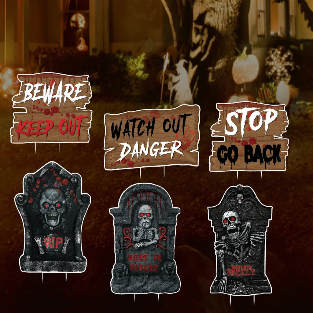 Halloween Tombstones Yard Sign Cutouts