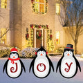 Joy Penguin Yard Sign Cutouts