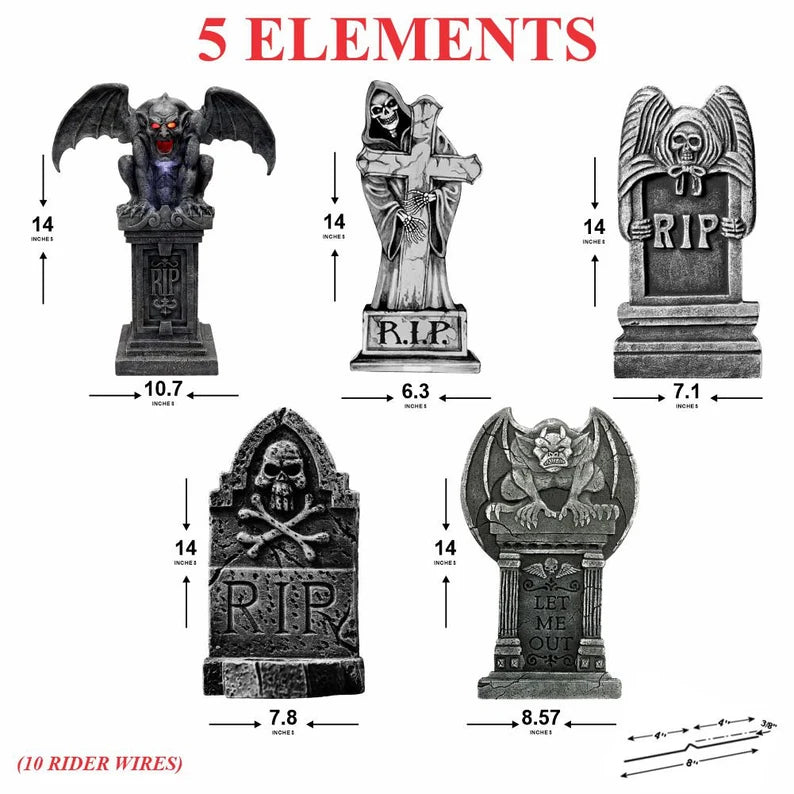 Halloween Tombstones Yard Sign Cutouts